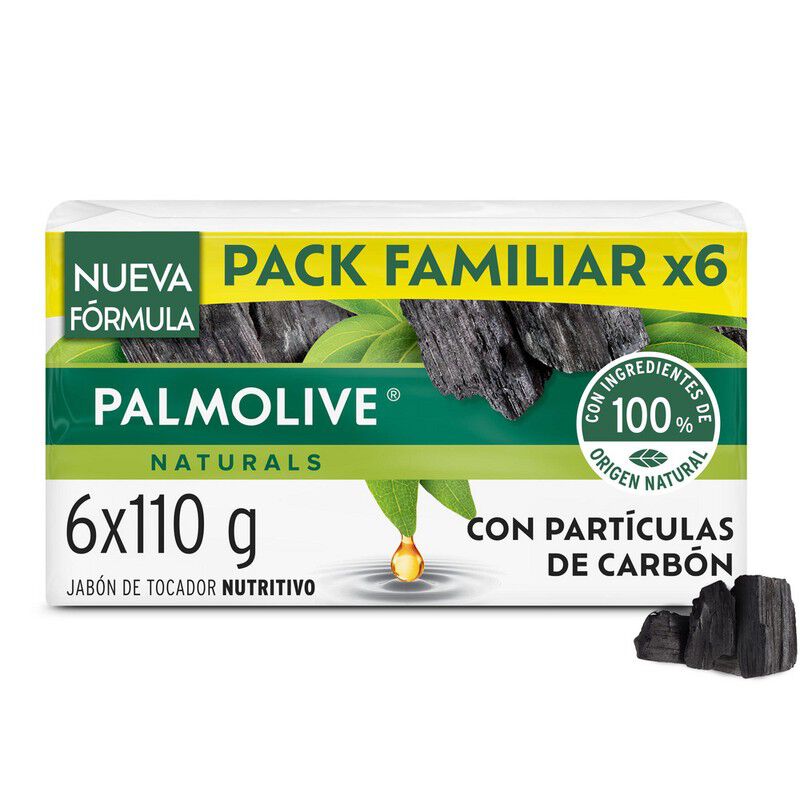 Jabon Tocador Palmolive Con Particulas De Carbon Paquete X 6Barra X 110Gr