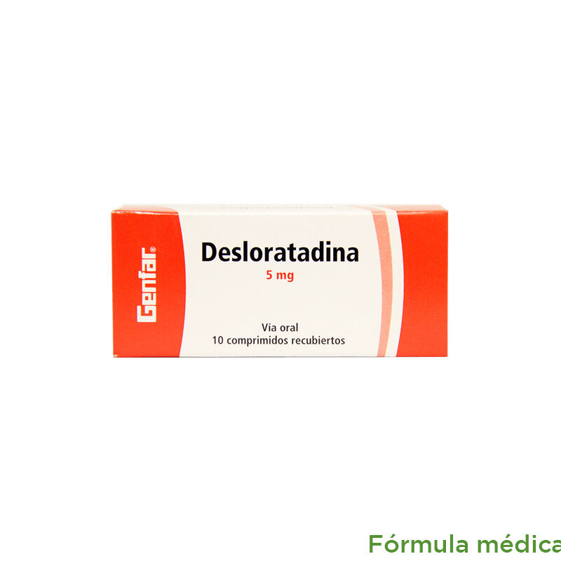Desloratadina 5Mg Tabletas Recubiertas Caja X 10 Genfar
