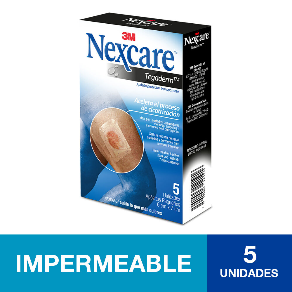 Apósito-Protector-Nexcare-Tegaderm-3M-6-cm-X-7-cm-Transparente-Caja-X-5-imagen-1