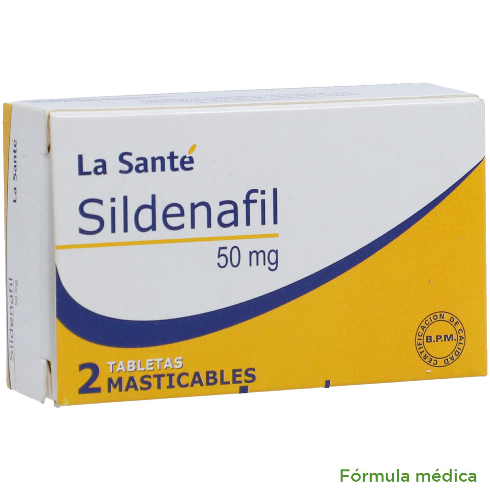 Sildenafil 50Mg Tabletas Masticables Caja X 2 Tabletas