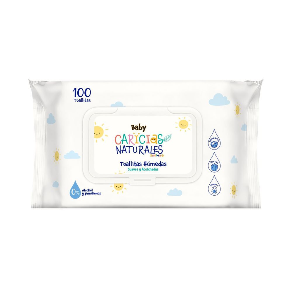 Toallitas-Humedas-Baby-Caricias-Naturales-Smiley-Paq-X-100-imagen