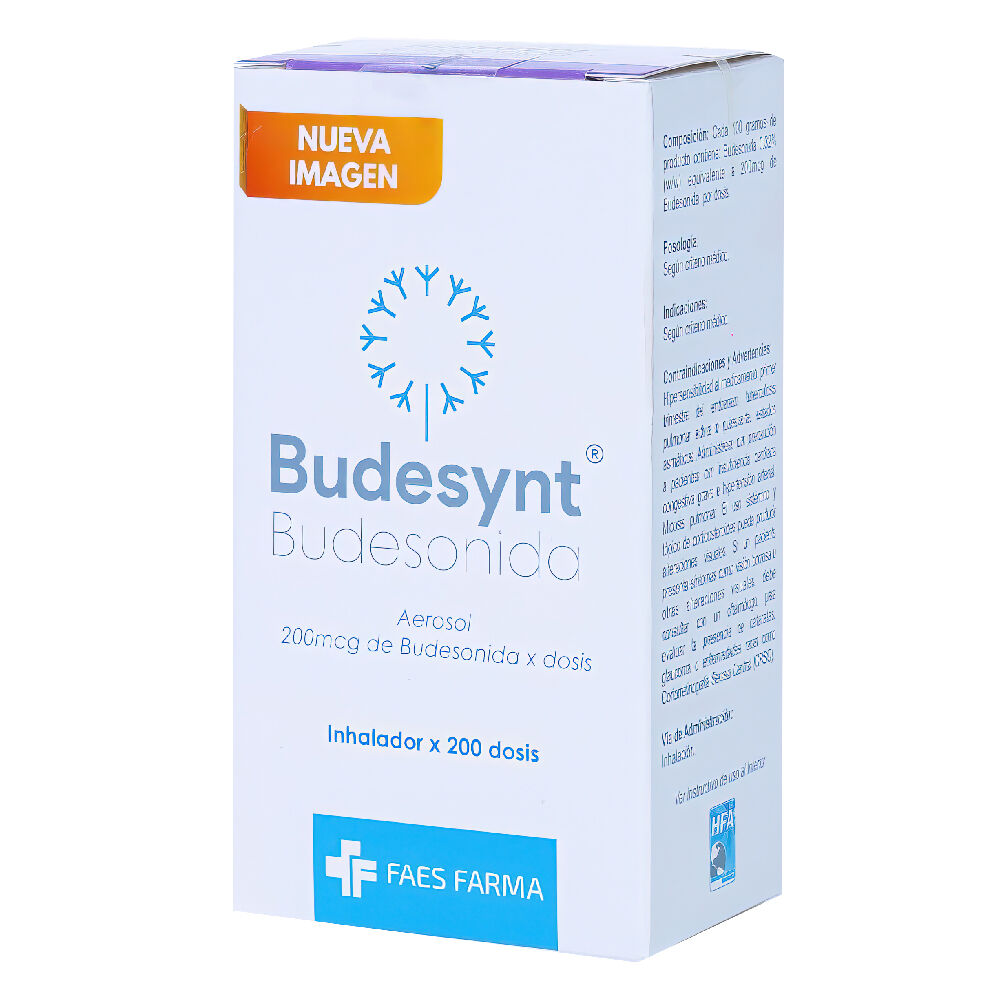 Budesynt Inh Bucal 200Mcg/Dosis Susp Inh Oral Frasco X 200Dosis