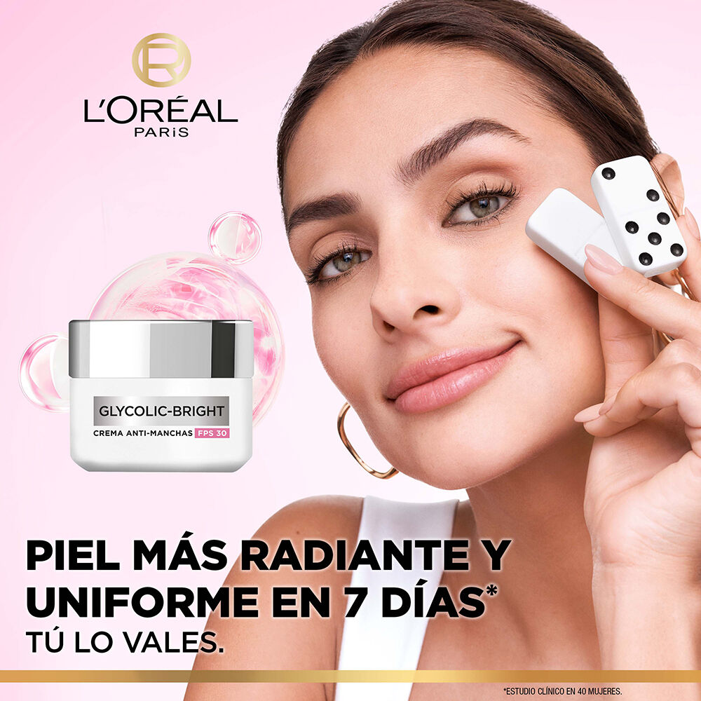 Crema-Dia-Loreal-Paris-Glycolic-Bright-Fps-30-Anti-Manchas-Pote-por-50Ml-imagen-3