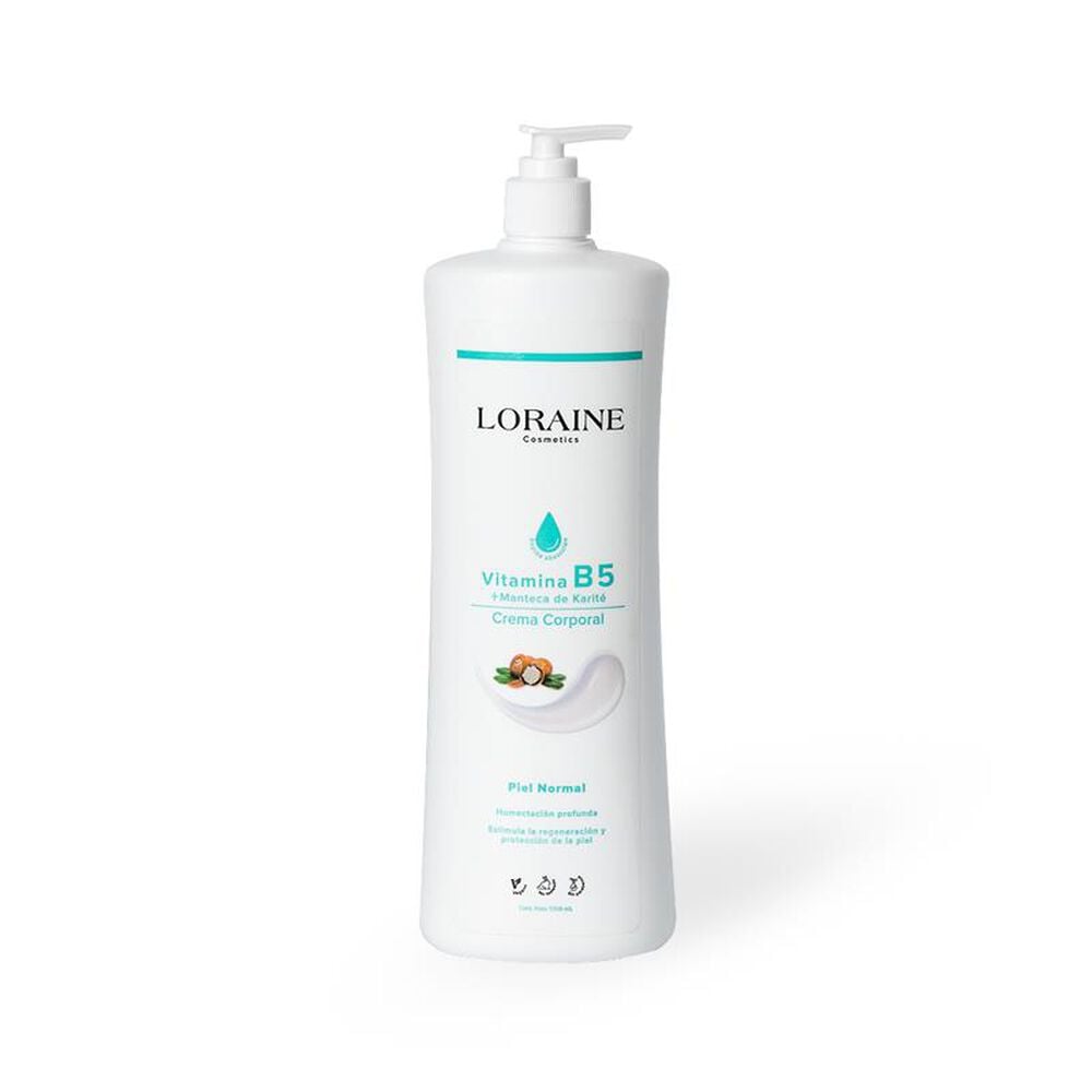 Crema-Corporal-Loraine-Cosmetics-Vitamina-B5-+-Manteca-De-Karite-Frasco-por-1000Ml-imagen