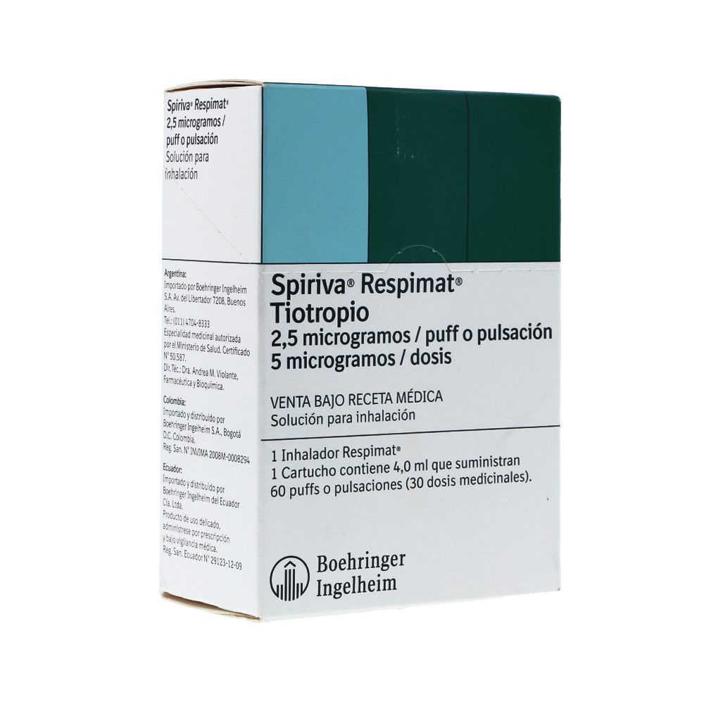 Spiriva Respimat 2 5Mcg/Puff Solución Inhalador Bucal Frasco X 30Dosis