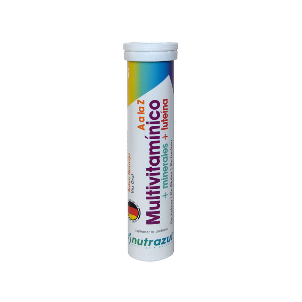 Suplemento Dietario Multivitaminico+Minerales+Luteina Tubo X 20 Naranja