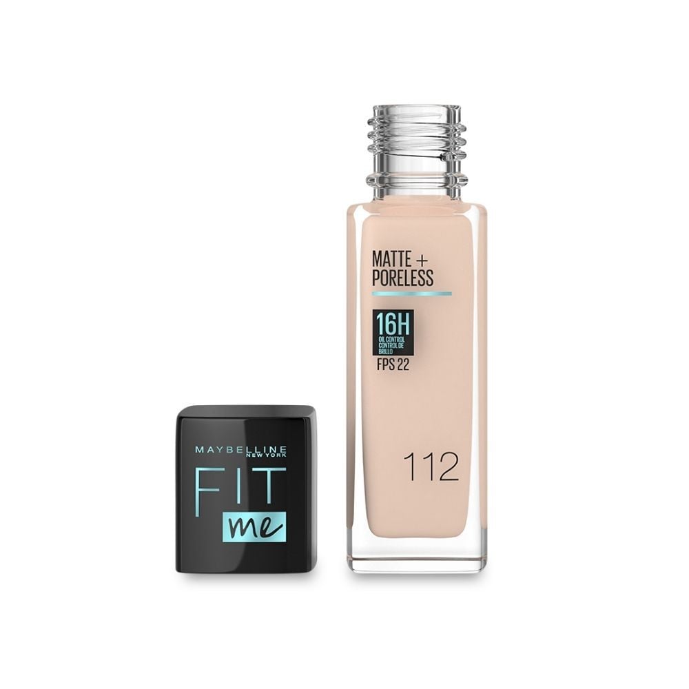 Base-Liquida-Maybelline-112-Fit-Me-Matte+Poreless-Fps22-Frasco-por-30Ml-imagen-2