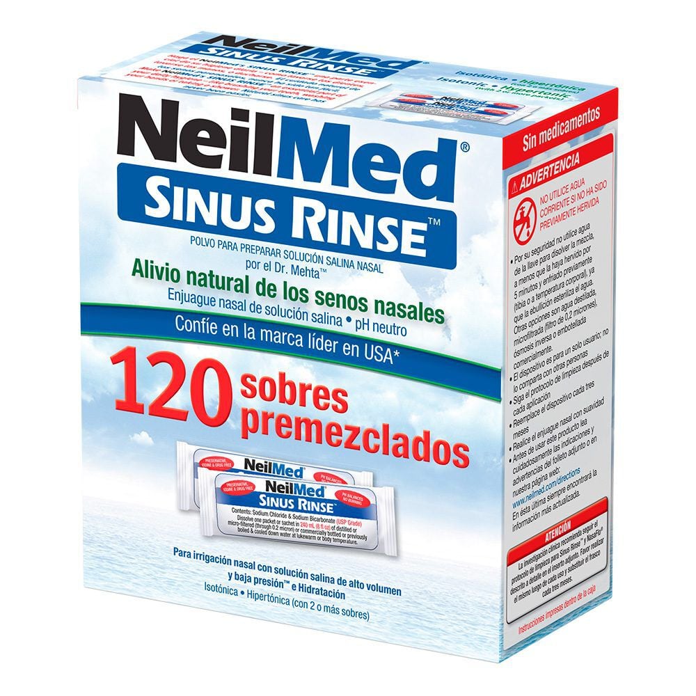 Polvo-Solución-Salina-Nasal-Adulto-Neilmed-Sinusrinse-Caja-X-120-Sobres-imagen