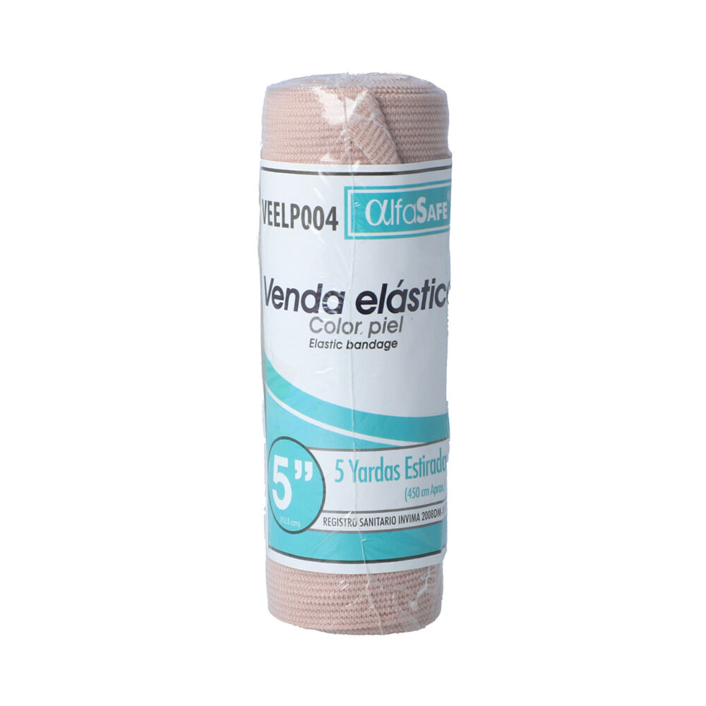Alfa Safe Venda Elástica Color Piel Rollo X 5 Pulg X 5Yd Ref Veelp004