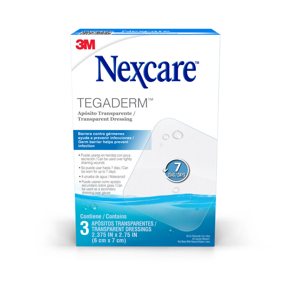 Aposito Tegaderm Transparente Caja X 3 3M Nexcare 6Cm X 7Cm