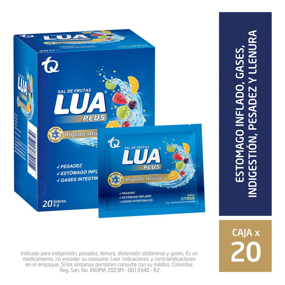 Sal De Frutas Lúa Plus Rápido Alivio Sobre Granulado Efervescente (0.1+2.83 )g/ x 1 sobre