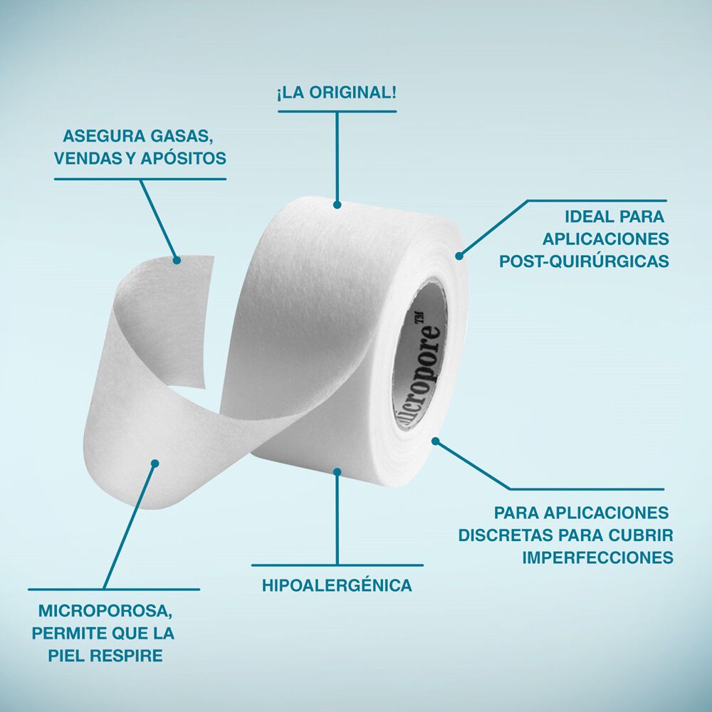 Micropore-Nexcare-Piel-Blister-Sobre-Individual-12Mmx5M-imagen-3