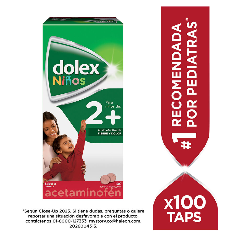Dolex Pediatrica 100Mg Blister X 10 Tabletas Masticables
