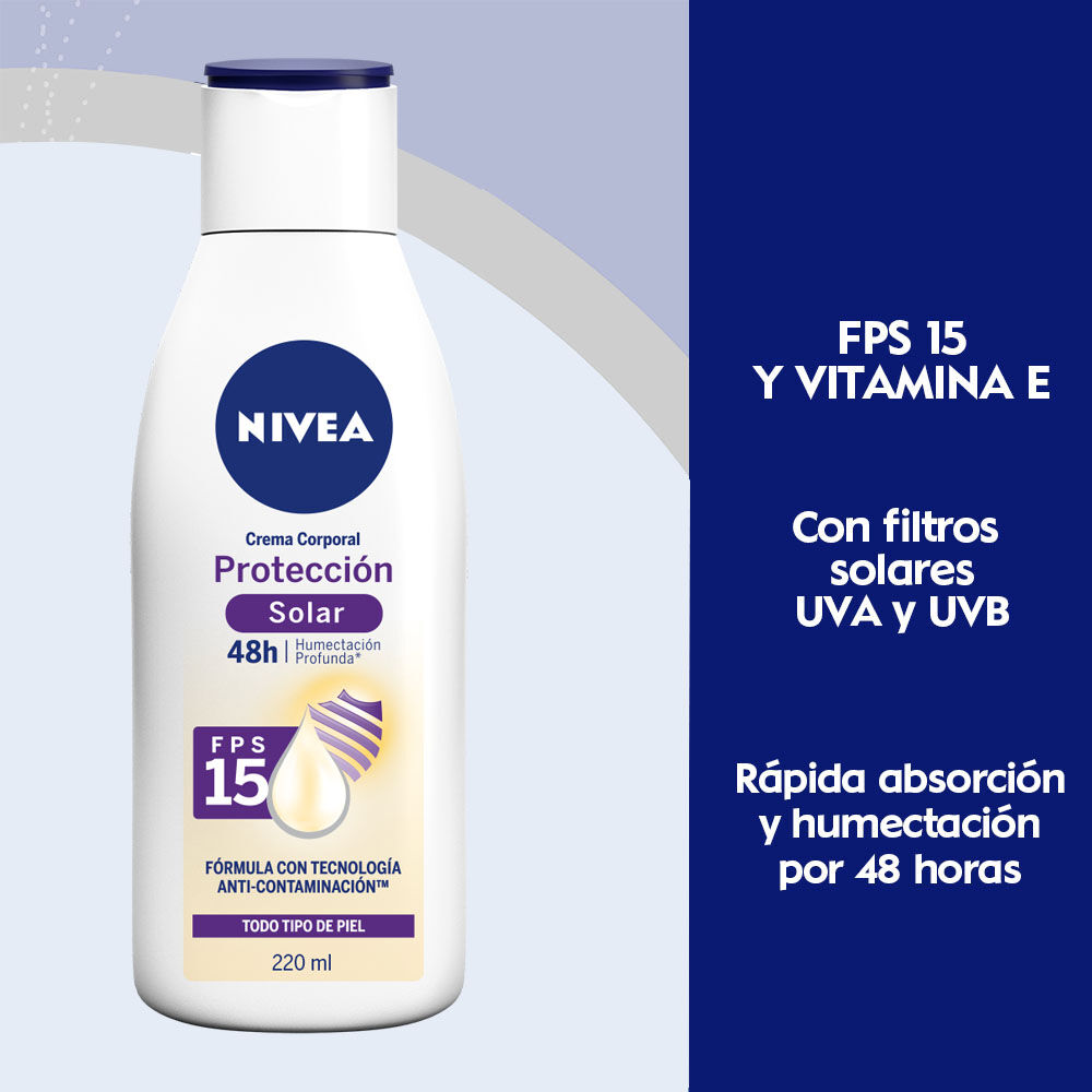 Crema-Corporal-Nivea-Protección-Solar-FPS-15-220-ml-imagen-3