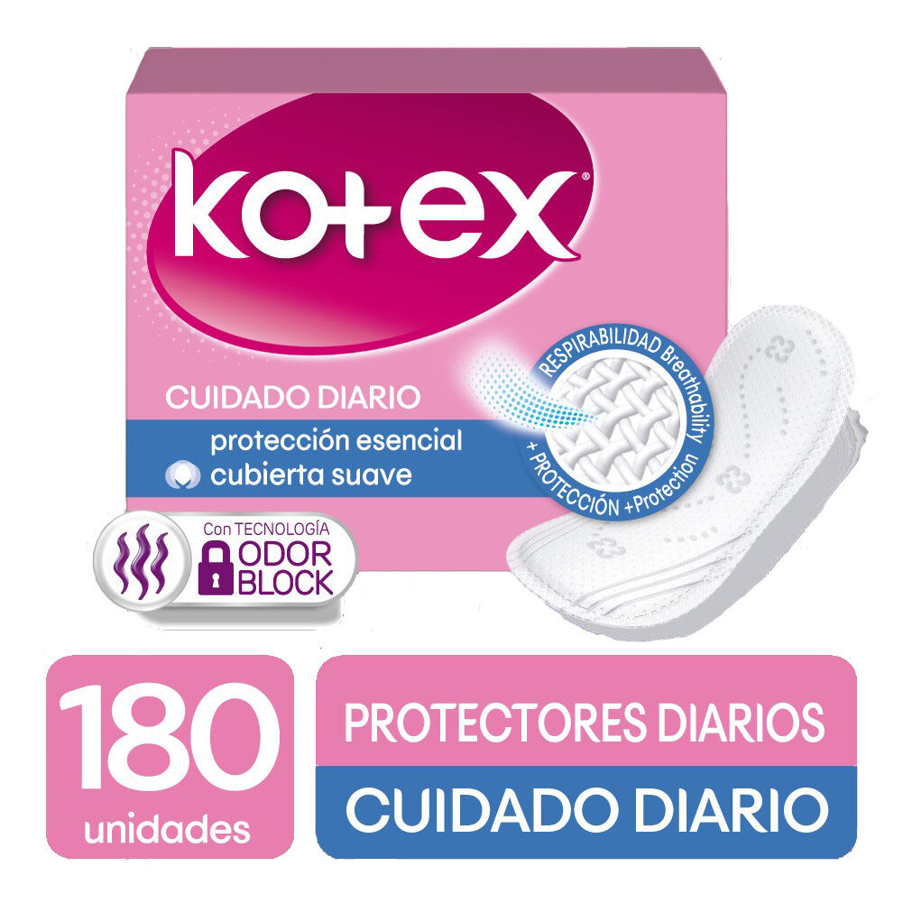 Protectores Diarios Duo P/Esp Kotex Caja X 180