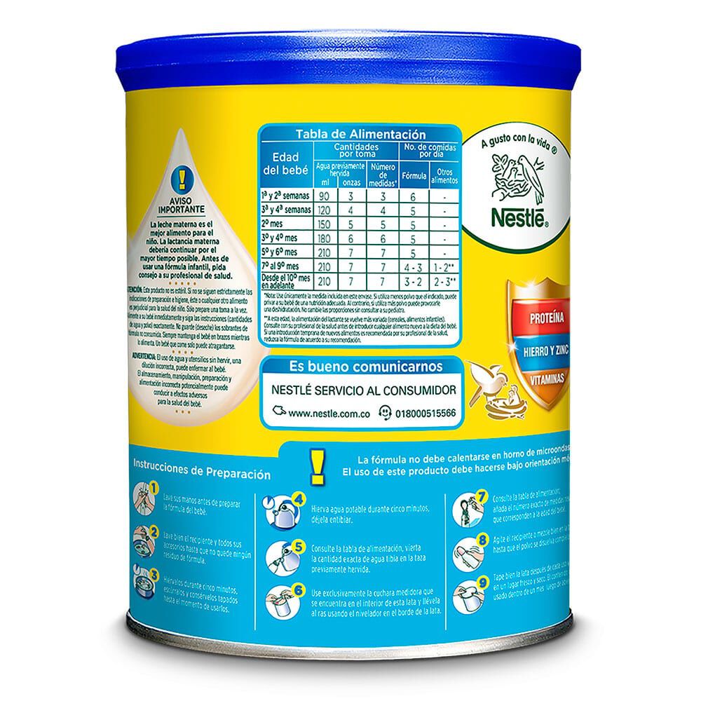 Formula-Lactea-Etapa-1-Polvo-Baby-Klim-Tarro-X-400Gr-imagen-2