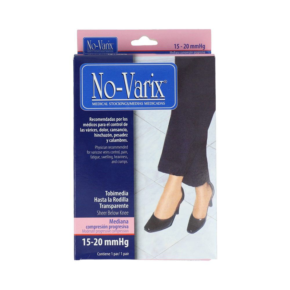 Medias-De-Compresion-Progresiva-Dama-No-Varix--Talla-M-Beige--Caja-X-1Par-imagen