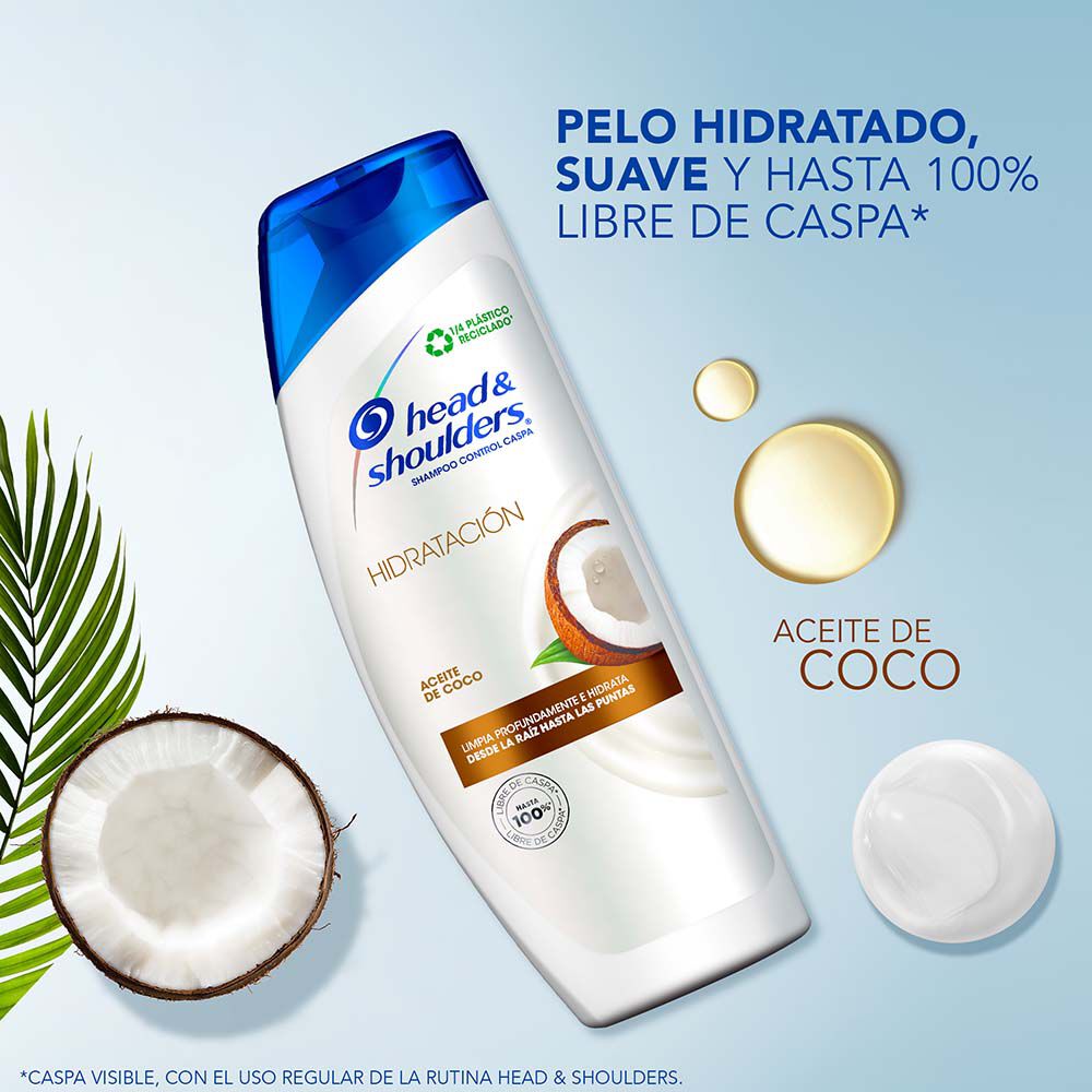 Shampoo-Head-&-Shoulders-Frasco-X-375mL-Hidratación-Aceite-De-Coco-Medio-imagen-2