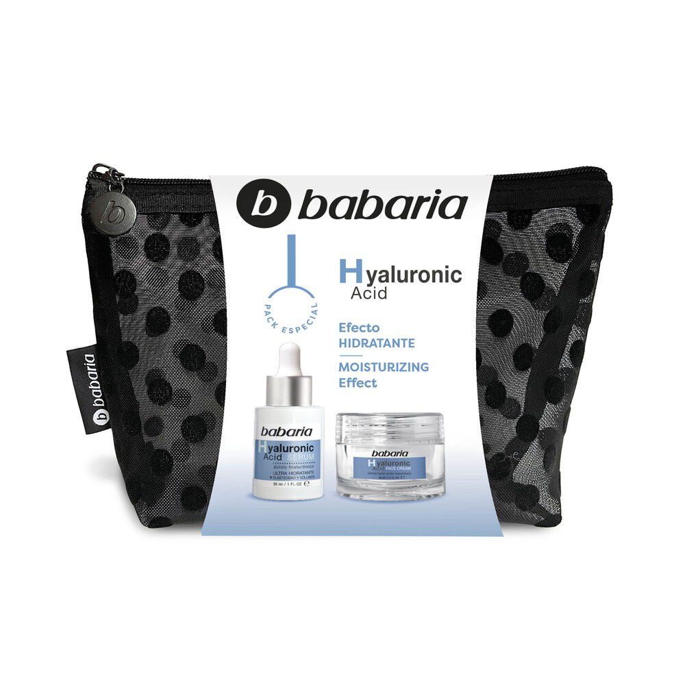 Kit Neceser Serum+Crema Facial Babaria Acido Hialuronico Paquete 1 Frasco 30Ml+1 Pote 50Ml