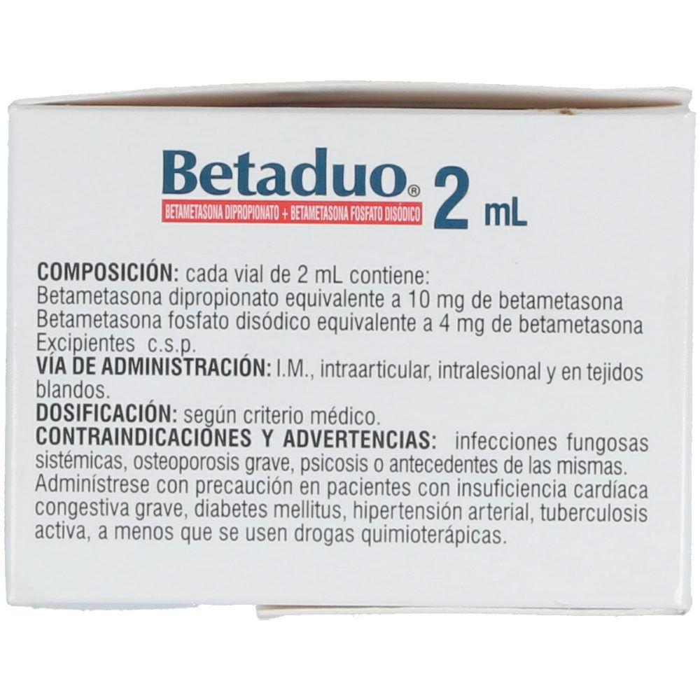 Betaduo Suspensión inyectable (10+4)Mg/2mL ((5+2)Mg/mL ) x 1 Vial x 2mL