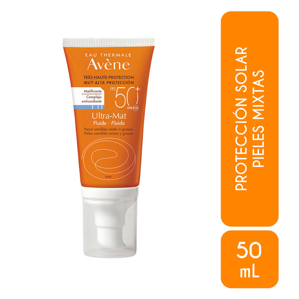 Protector-Solar-Fluido-Avene-Tubo-X-50mL-Ultra-Mat-50-FPS+-imagen-1