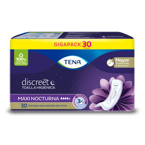 Toalla-Higienica-Discreet-Tena-Maxi-Nocturna-Gigapack-Paquete-X-30-imagen
