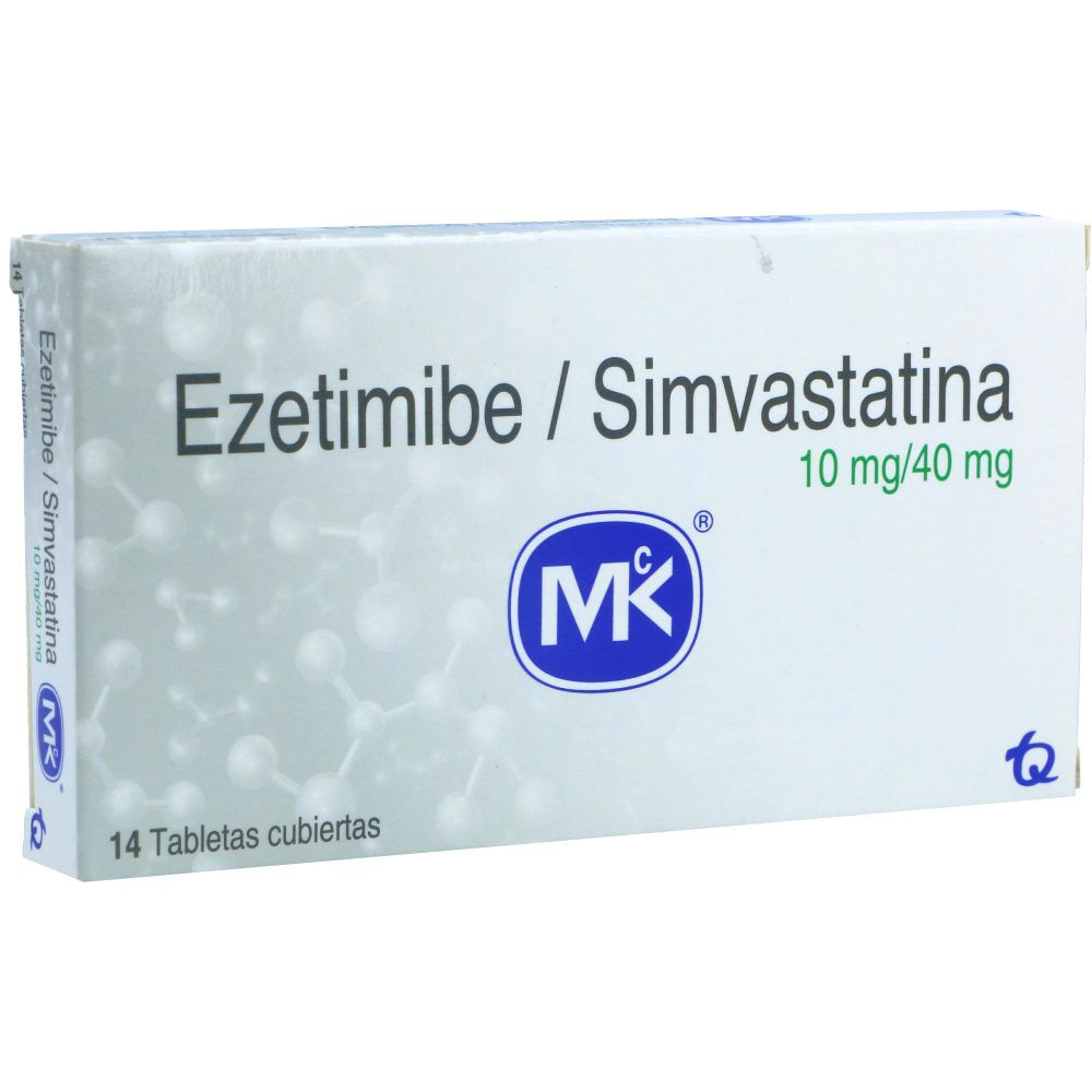 Ezetimibe/Simvastatina-Mk-10Mg+40Mg-Caja-X-14-Tabletas-imagen
