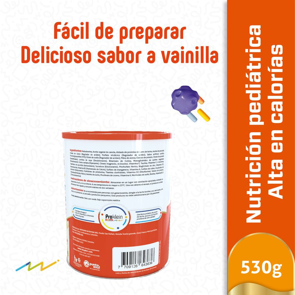 Proklein-Kids-Plus-Ninos-De-4-A-10-Años-Tar-por-530Gr-Vainilla-imagen-2