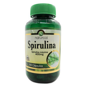 Spirulina-Maxima-Naturcol-400Mg-Cápsulas-Frasco-X-100-imagen