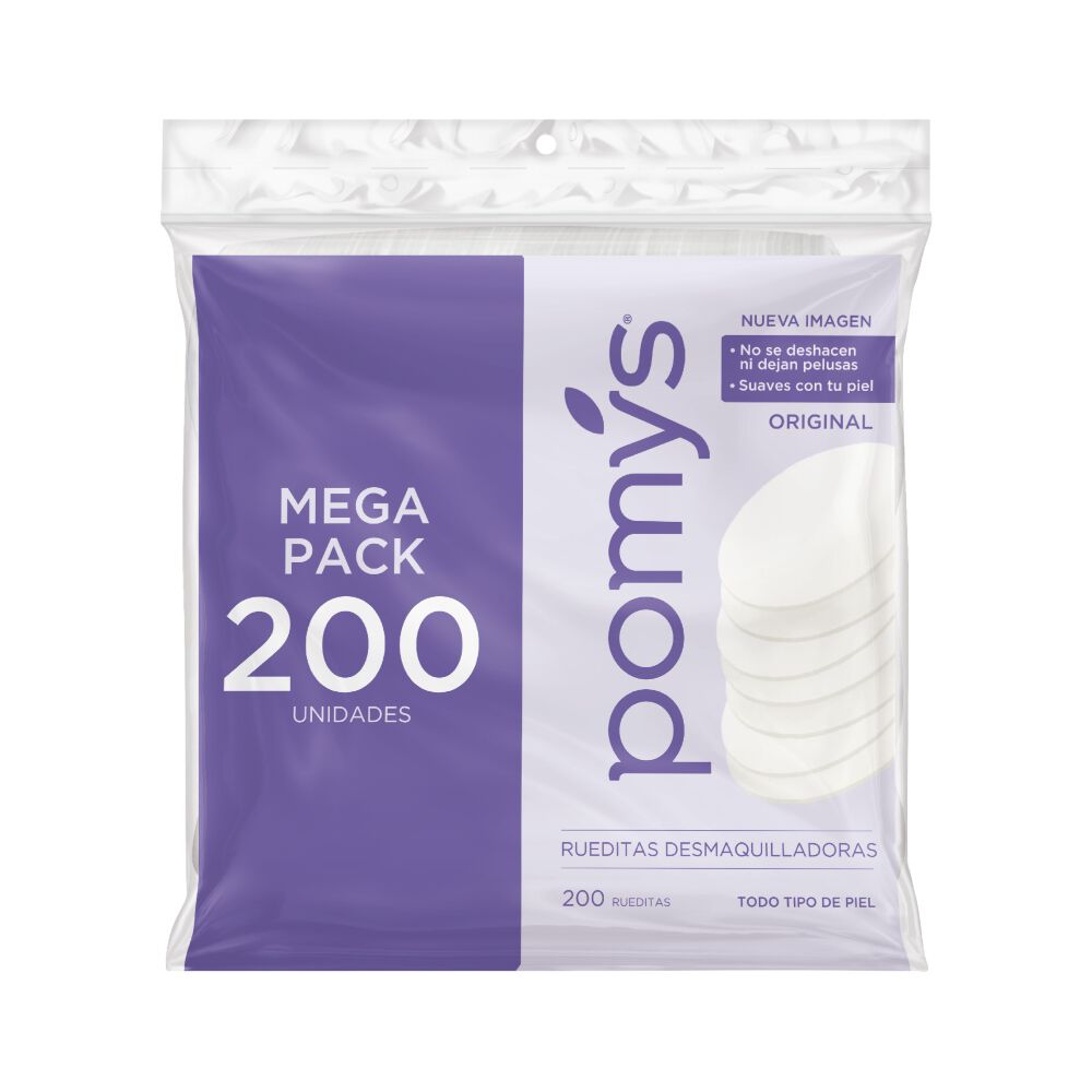 Rueditas Desmaquillantes Pomys Original Paquete X 200 Unidad
