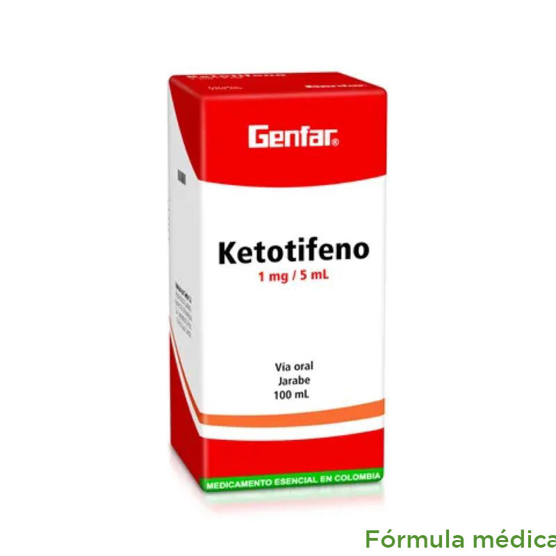 Ketotifeno 1Mg/5Ml(0.02%) Jarabe Frasco X 100Ml Genfar