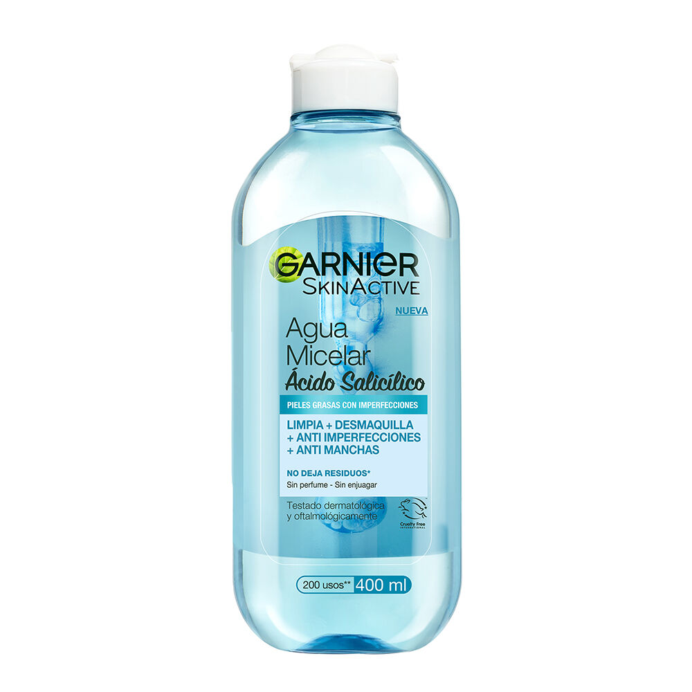 Agua Micelar Garnier Skin Active Ácido Salicílico Anti Imperfecciones 400Ml
