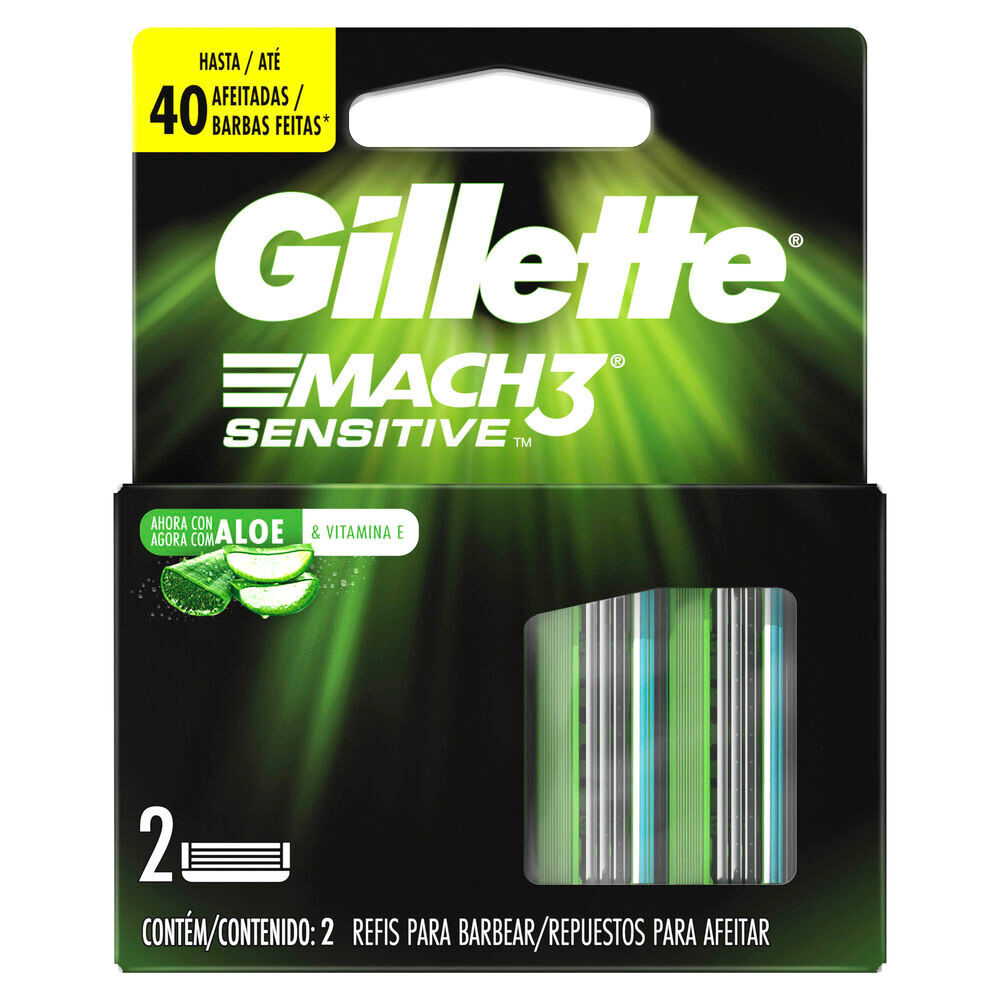 Repuesto-Mach-3-Sensitive-Gillette-Sobre-X-2-imagen-1