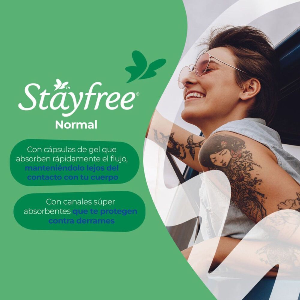 Super-Pack-Toallas-Femeninas-Stayfree-Con-Alas-Normal-Tela-Suave-Bolsa-X-42-imagen-5