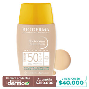 Photoderm-Nude-Touch-Bioderma-Tres-Claire-Very-Light-Spf50+-Frasco-X-40Ml-imagen