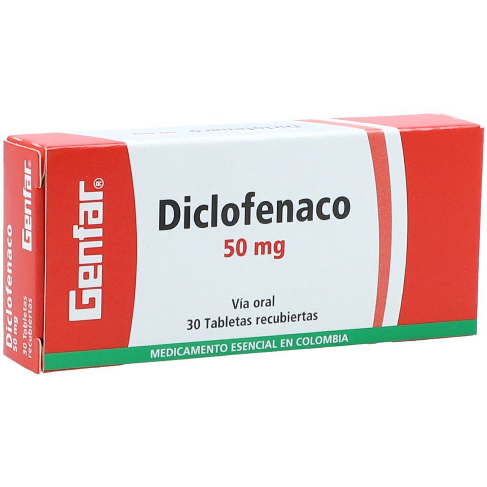 Diclofenaco Tabletas Recubiertas 50 mg Caja X 30