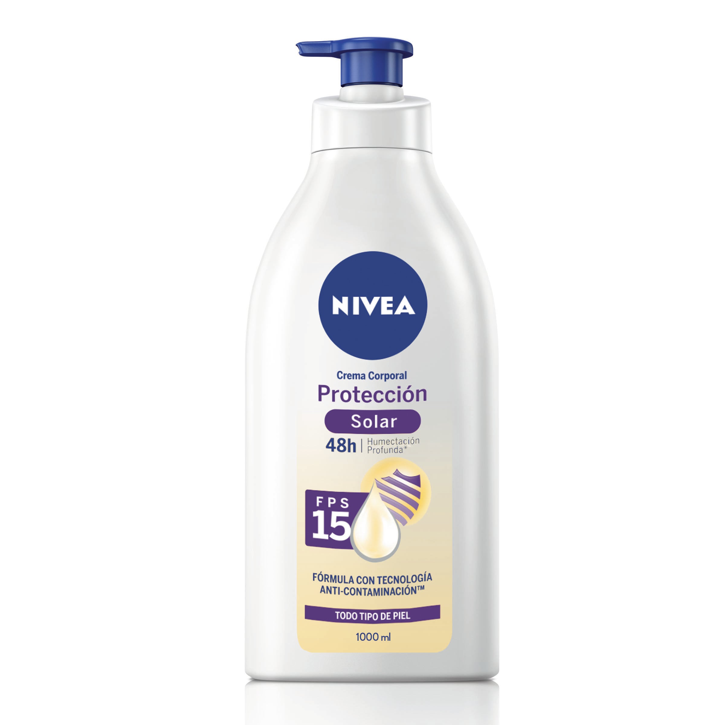 Crema Corporal Nivea Con Protector Solar Fps 15 Frasco X 1000Ml