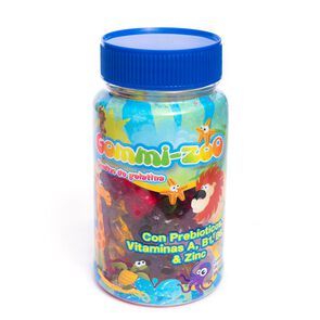 Gommi-Zoo-Probioticos-Vitaminas,-Zinc-Limon-Fresa-Piña-Frasco-X-300Gr-imagen