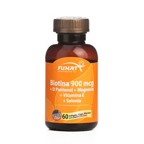 Biotina-Funat-+Dpantenol+Magnesio+Vita-E+Selenio-900Mcg-Capsulas-Frasco-por-60-imagen