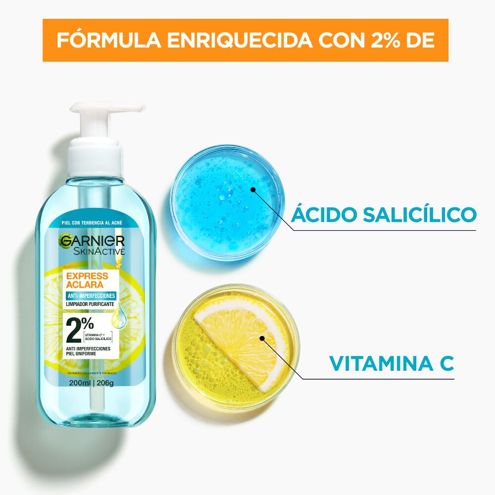 Limpiador-Facial-Garnier-Purificante-Gel-Express-Aclara-Anti-Imperfecciones-Frasco-X-200Ml-imagen-2
