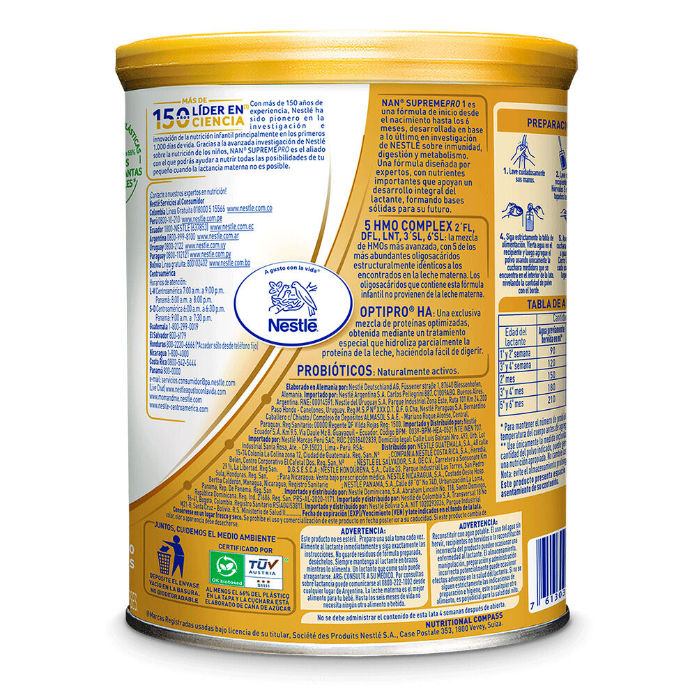 Nan-1-Supreme-Hm-O-Formula-Lactea-0---6-Meses-Nestle-Tarro-X-400Gr-imagen-2
