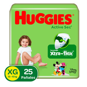 Pañal-Huggies-Active-Sec-Xtra-Flex-Xg4-Paquete-X-25-imagen