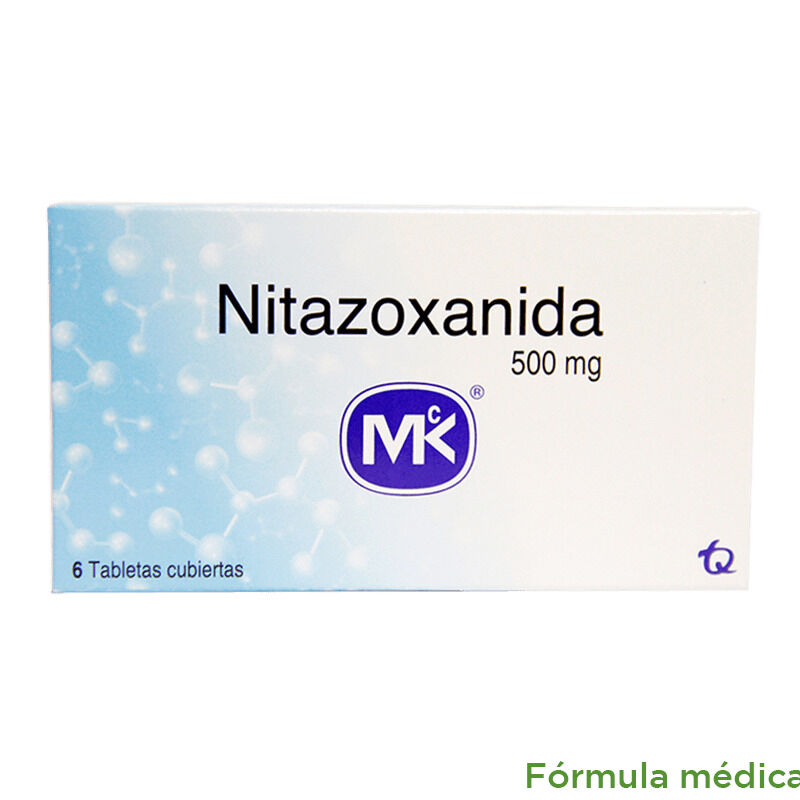 Nitazoxanida 500Mg Tabletas Recubiertas Caja X 6 Mk