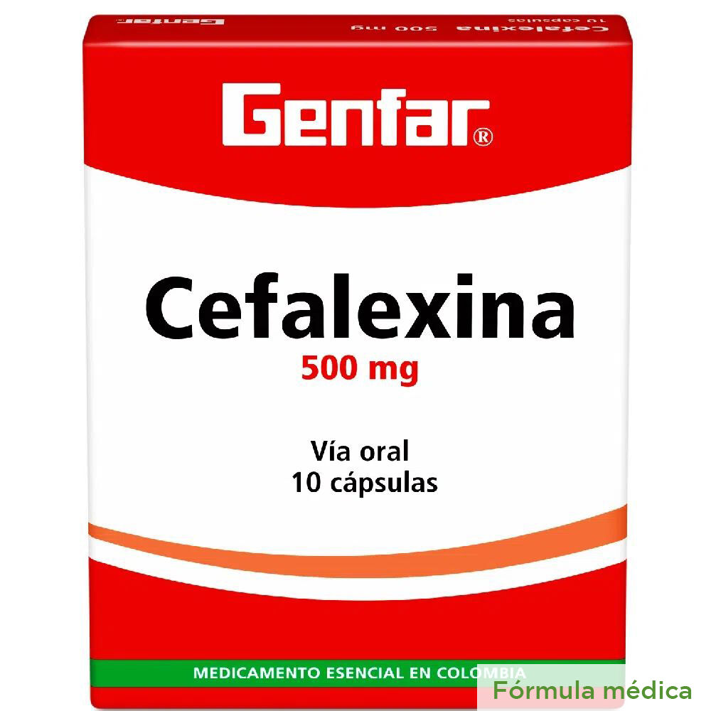 Cefalexina 500Mg Capsula Caja X 10 Genfar