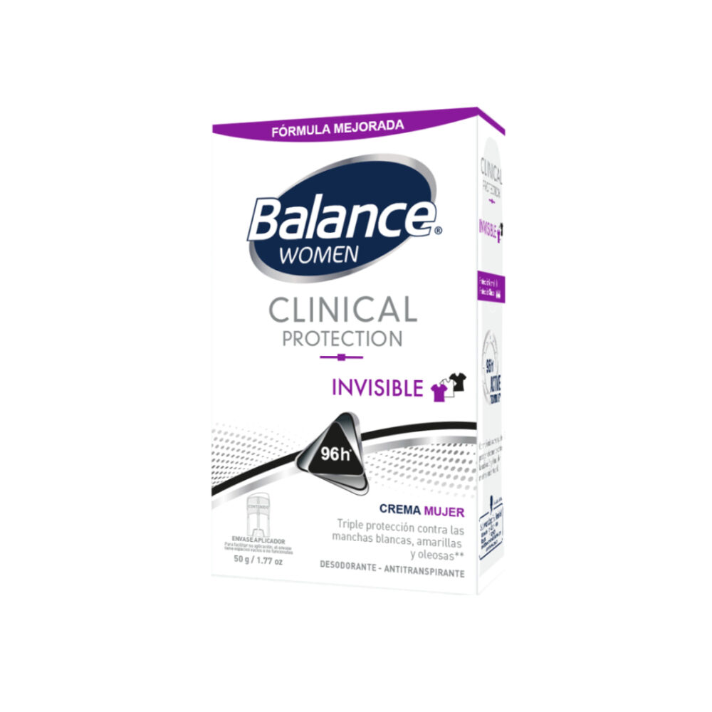 Desodorante Balance Crema Clinical Invisible Mujer 50Gr