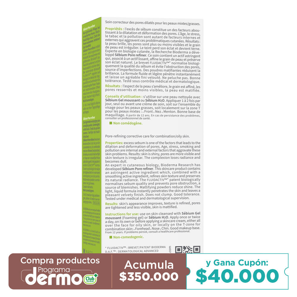 Bioderma-Sébium-Pore-Refiner-crema-corrector-de-poros-dilatados-piel-mixta-a-grasa-30mL-imagen-3
