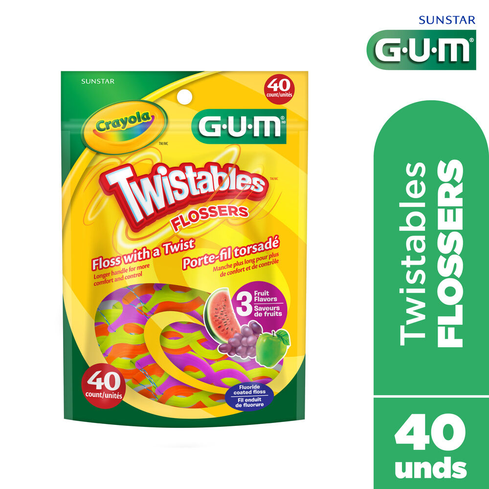 Flossers Frutas Twistable Paquete X 40