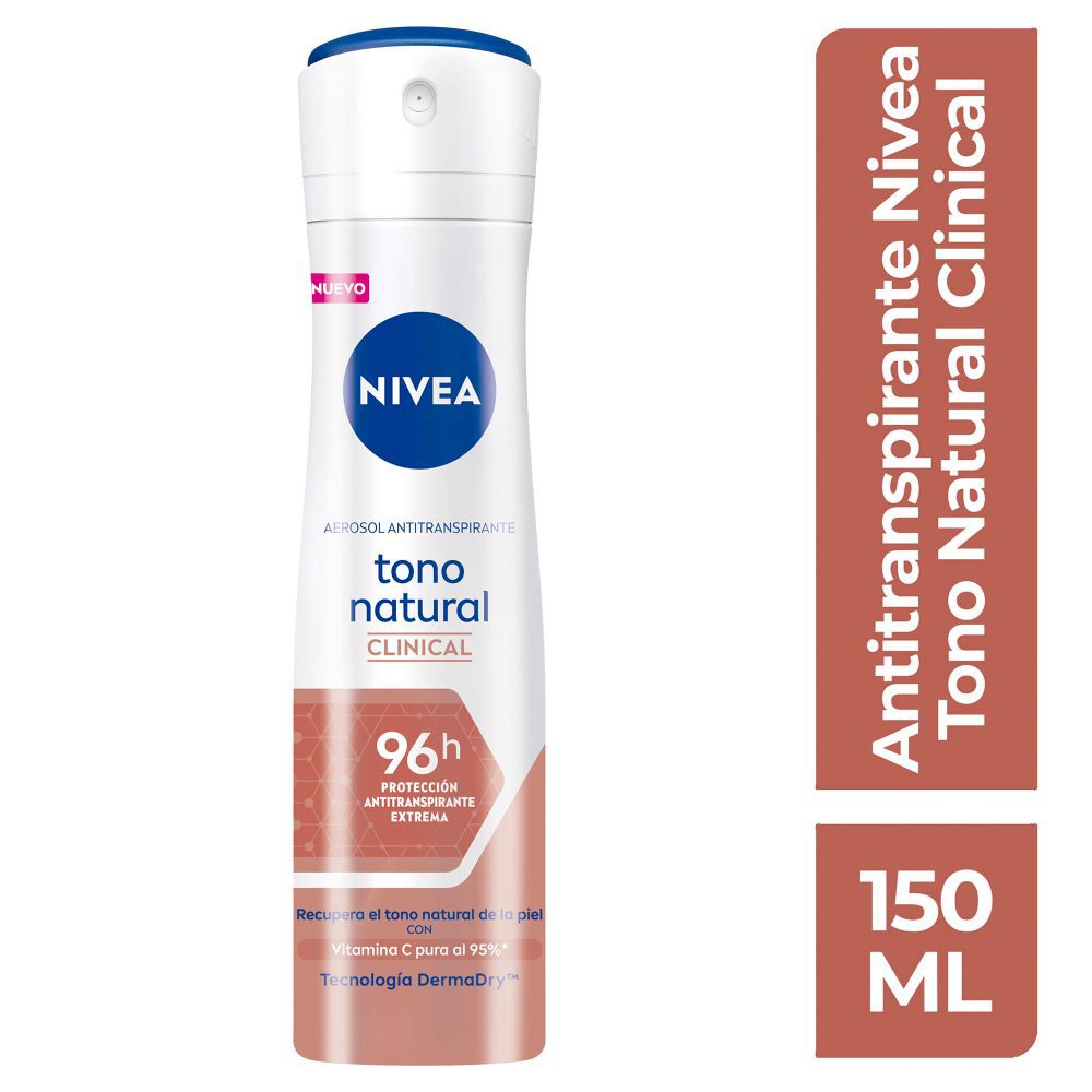 Aerosol-Antitranspirante-Nivea-Clinical-96H-Frasco-X-150Ml-Tono-Natural-imagen-2