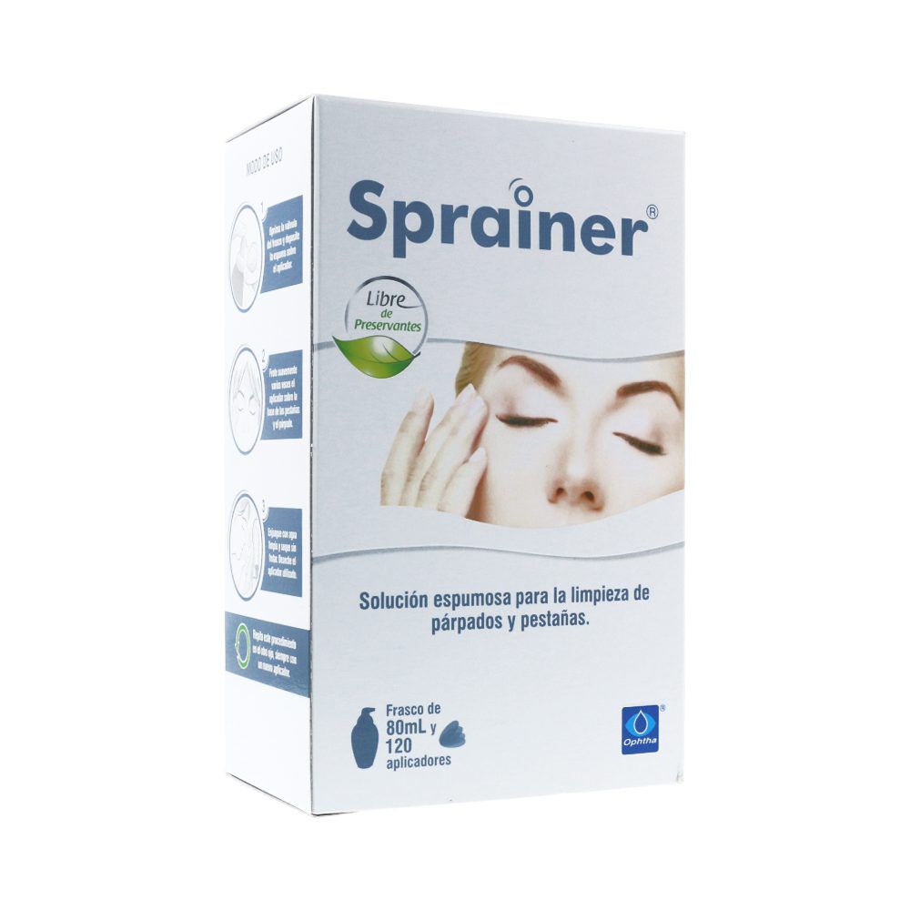 Sprainer-Solución-Espumosa-Para-Limpieza-de-Parpados-y-Pestañas-Frasco-X-80mL-+120-Aplicadores-imagen