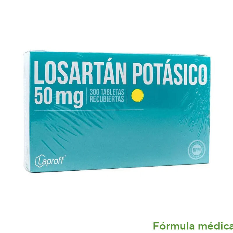 Losartan 50 mg · Blister 10 Tabletas Recubiertas